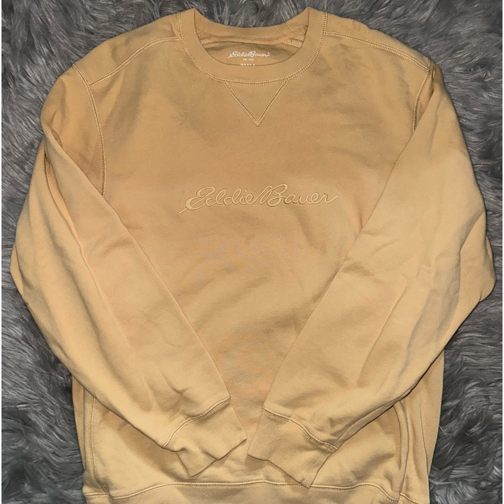Eddie Bauer Tall Yellow Mens Crewneck